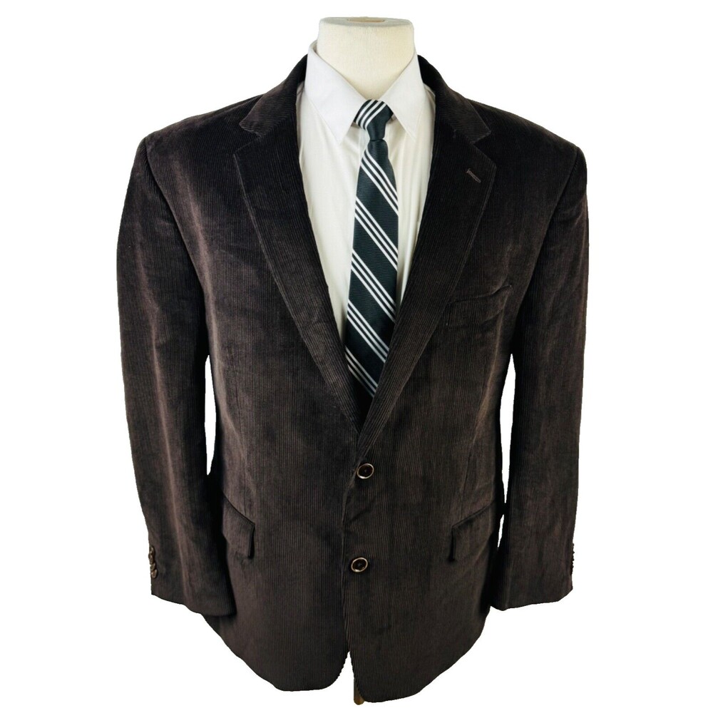 MICHAEL KORS Mens 46R Brown Corduroy Soft Cotton Blazer Sport Coat Suit Jacket